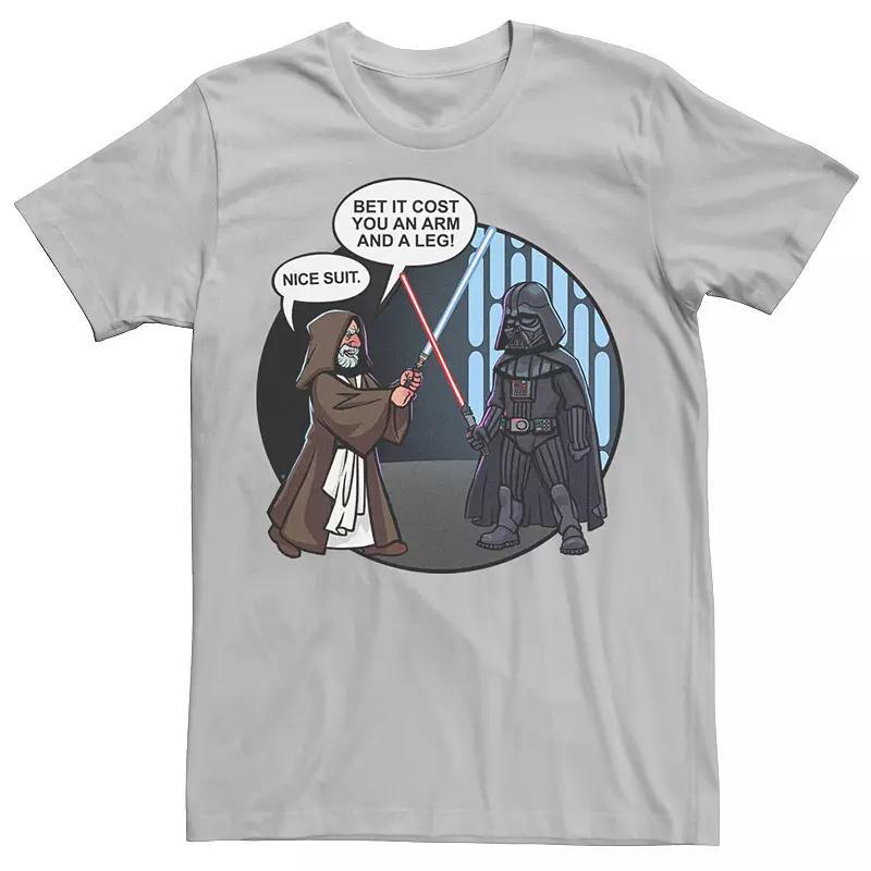 Mens Star Wars Obi-Wan & Darth Vader Nice Suit Tee Dark Grey Product Image