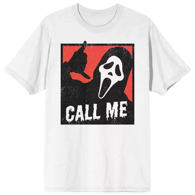 Mens Ghostface Call Me Crew Neck Tee Product Image