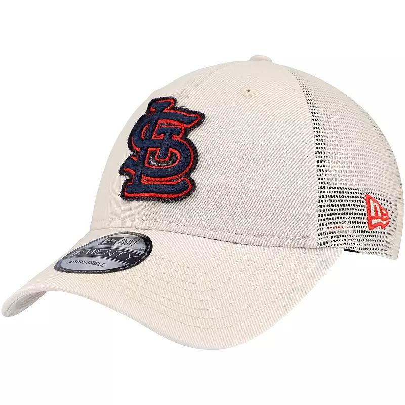 Mens New Era Stone St. Louis Cardinals Game Day 9TWENTY Adjustable Trucker Hat Product Image