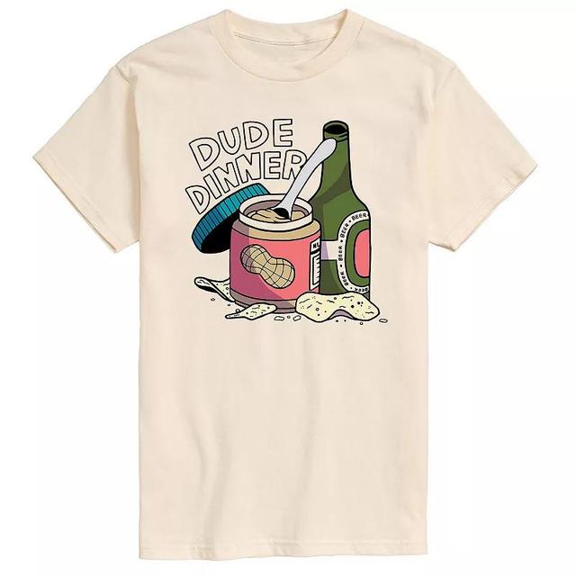 Mens Dude Dinner Peanut Butter Beer Graphic Tee Product Image