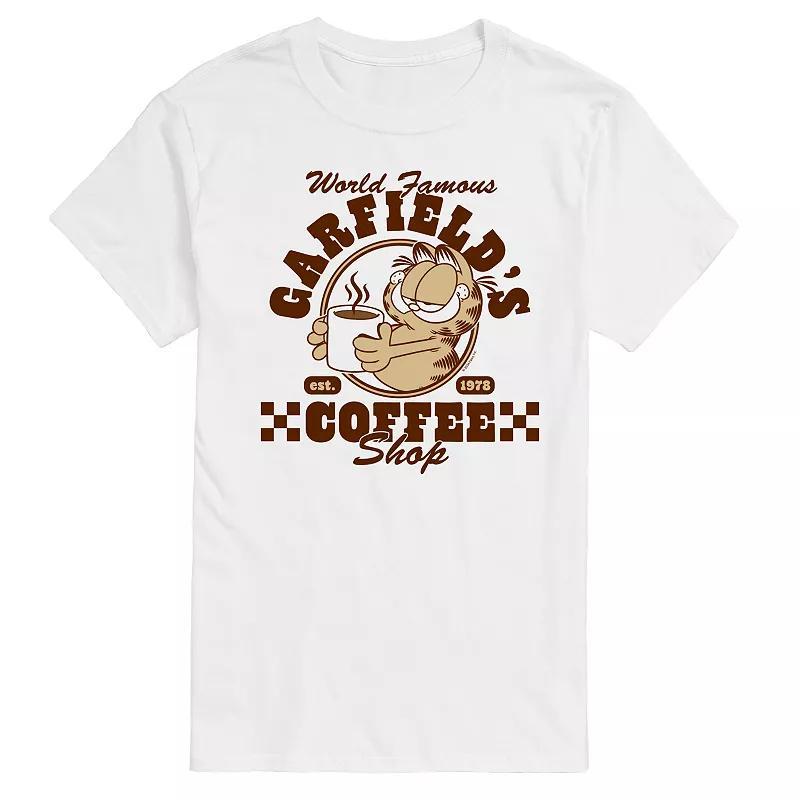 Mens Garfield Coffee Shop Graphic Tee Product Image