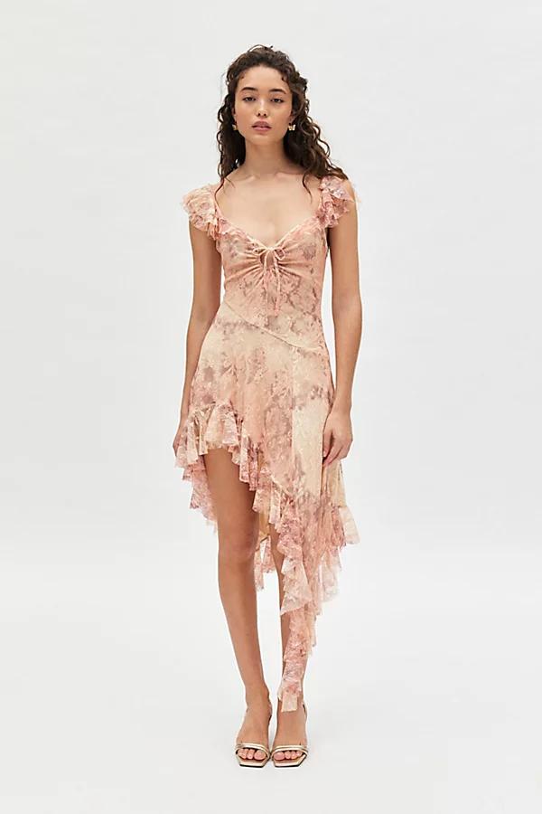 Urban Outfitters UO Hyacinth Lace Spliced Midi Dress Womens at Urban Outfitters Product Image