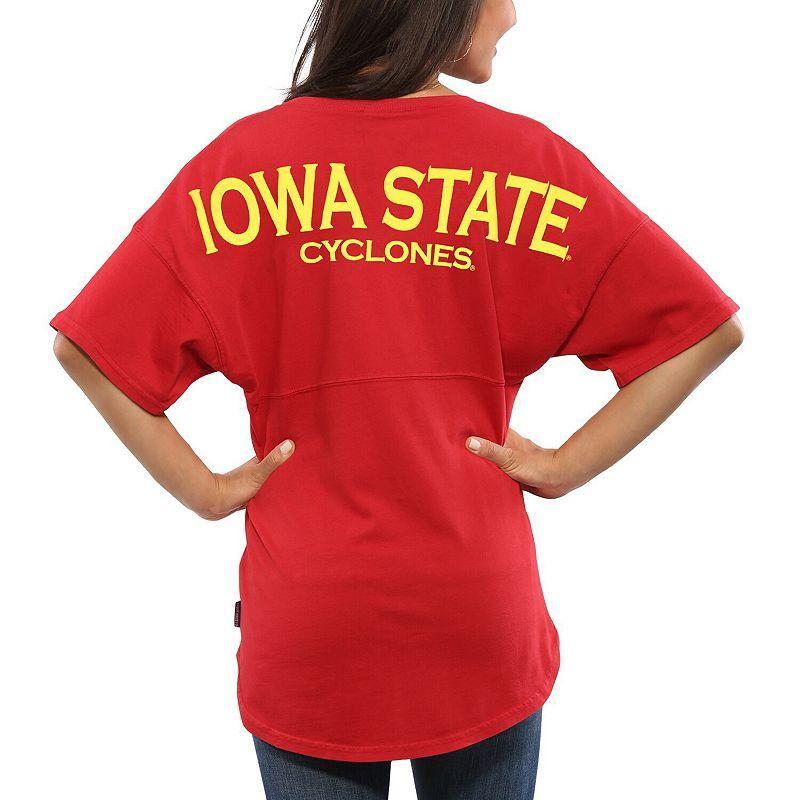 Womens Cardinal Iowa State Cyclones Spirit Jersey Oversized T-Shirt Product Image