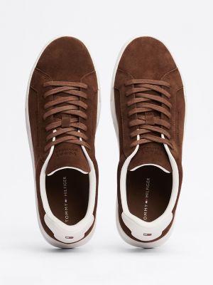 Tommy Logo Suede Court Sneaker Product Image