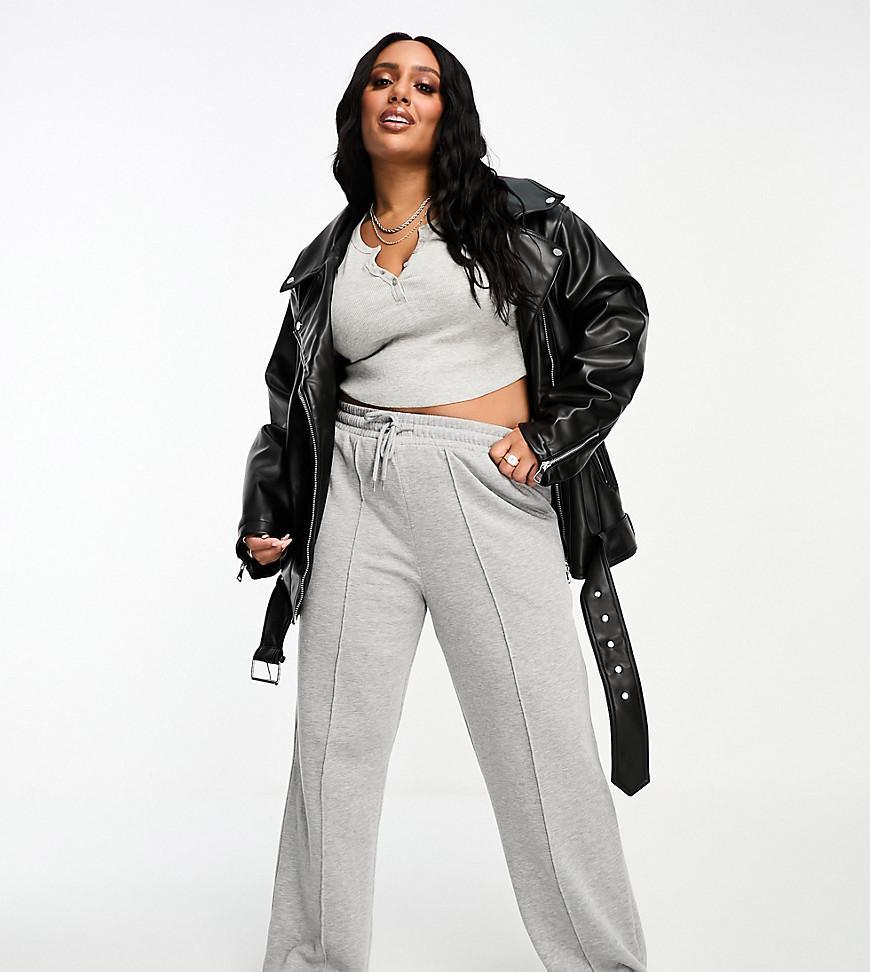 ASOS DESIGN Curve longline oversized faux leather biker jacket Product Image