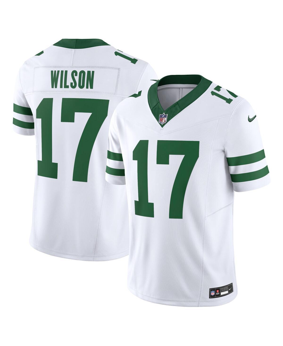 Mens Nike Garrett Wilson White New York Jets Legacy Vapor F.u.s.e. Limited Jersey - White Product Image