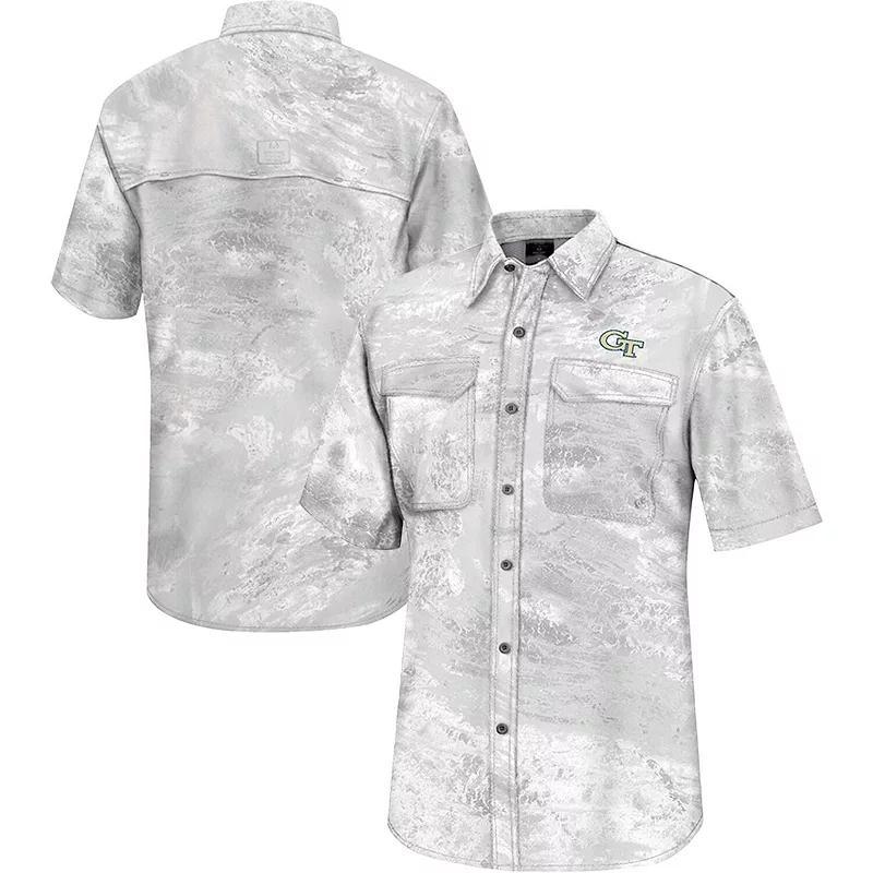 Mens Colosseum Clemson Tigers Realtree Aspect Charter Full-Button Fishing Shirt Product Image