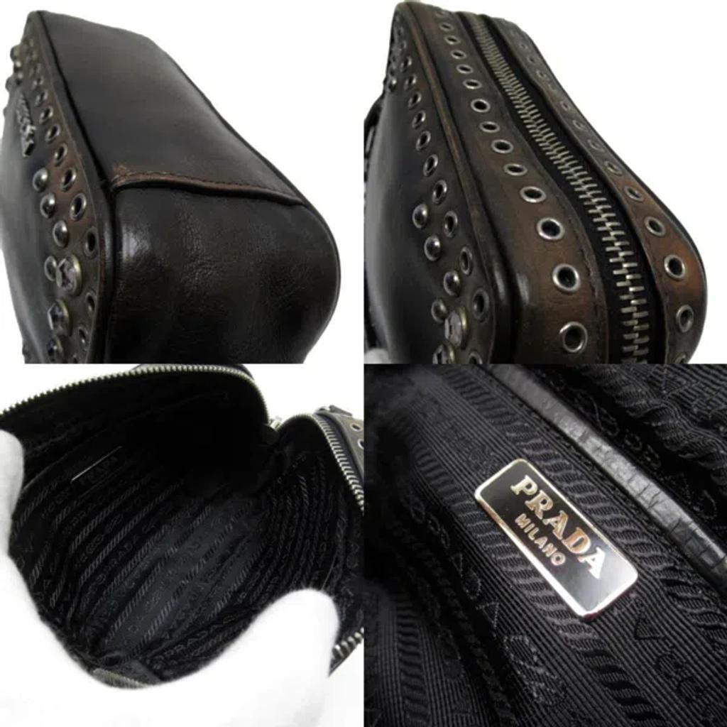 Saffiano Black Leather Shoulder Bag () Product Image