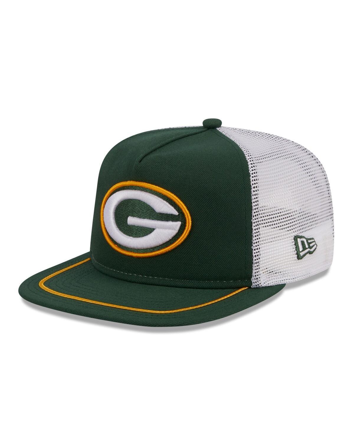 Mens New Era /White Bay Packers Original Classic Golfer Adjustable Hat Product Image