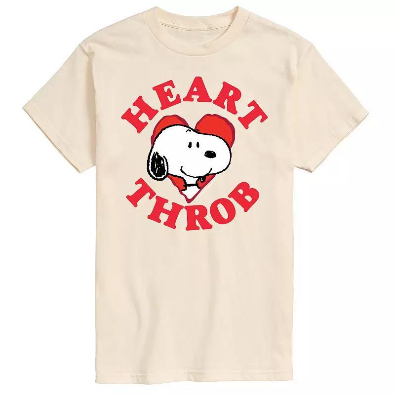 Mens Peanuts Heartthrob Tee Beige Product Image