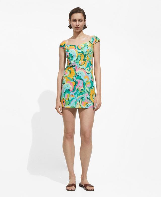 Mango Womens Printed Short Dress Product Image