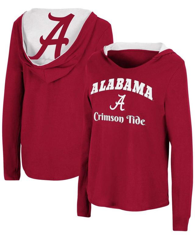 Womens Crimson Alabama Crimson Tide Catalina Hoodie Long Sleeve T-shirt Product Image