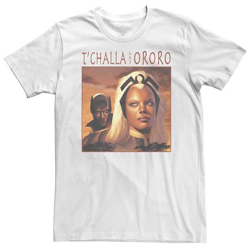 Big & Tall Marvel TChalla And Ororo Simple Portrait Tee, Mens Product Image