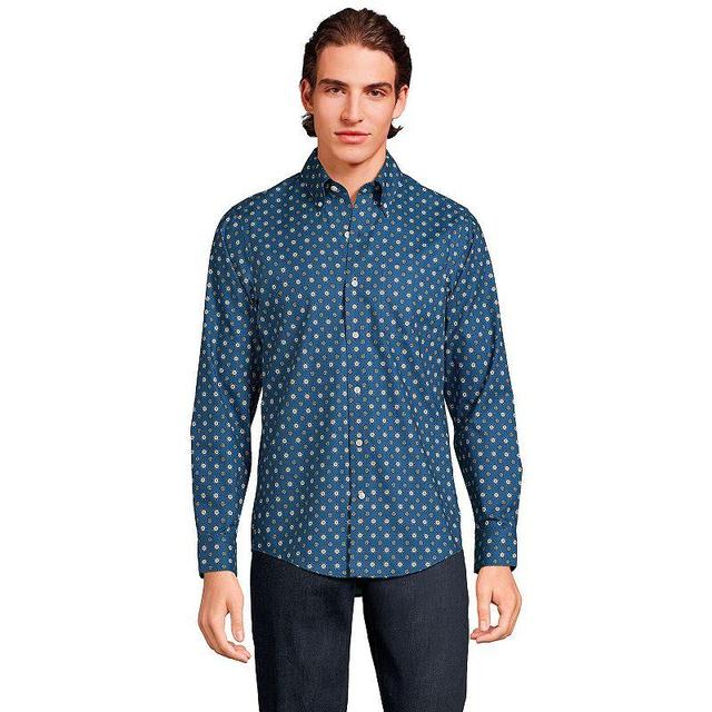 Mens Lands End Traditional-Fit No-Iron Twill Button-Down Shirt Product Image