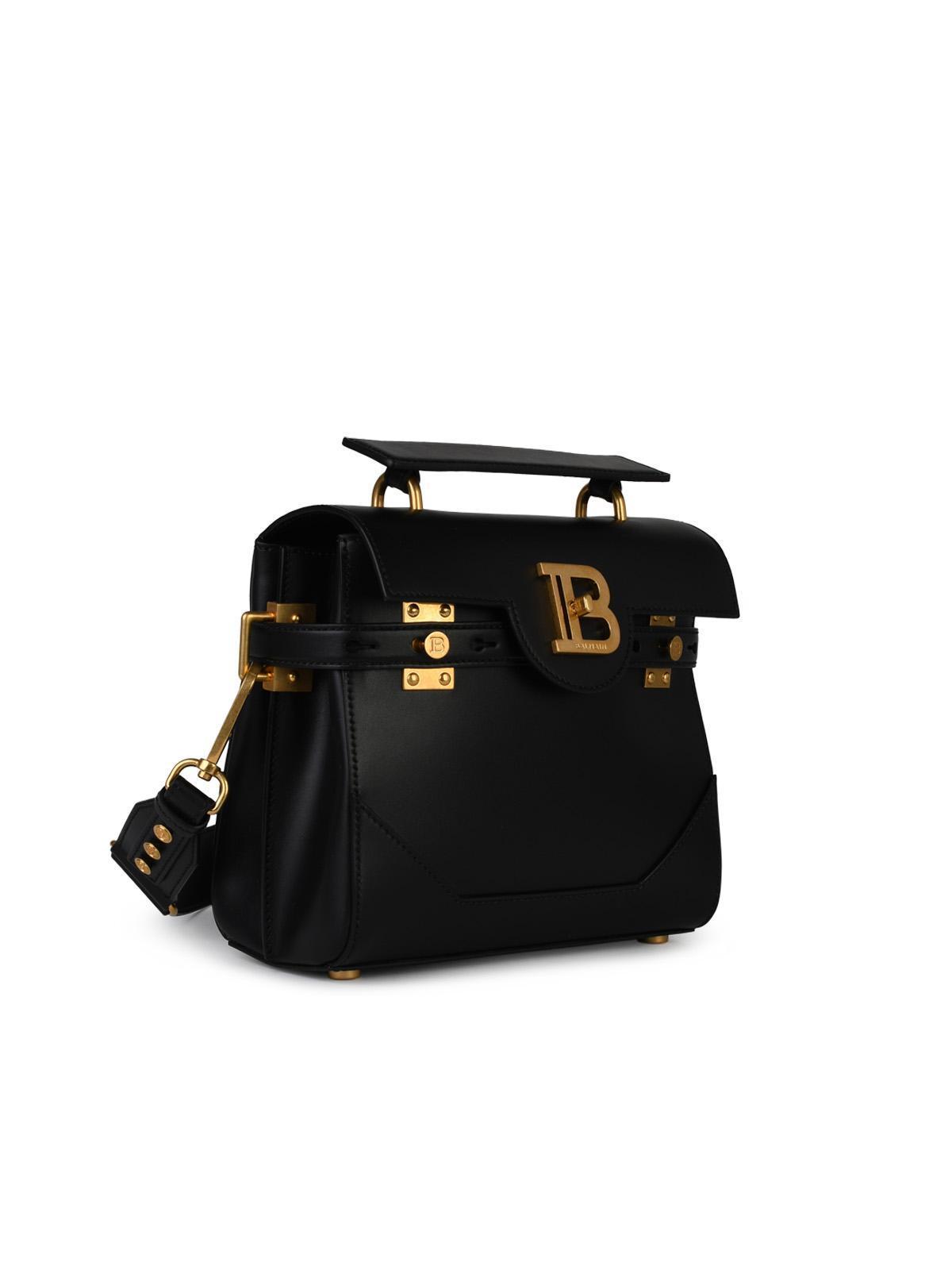 BALMAIN B-buzz 23 Black Leather Bag Product Image