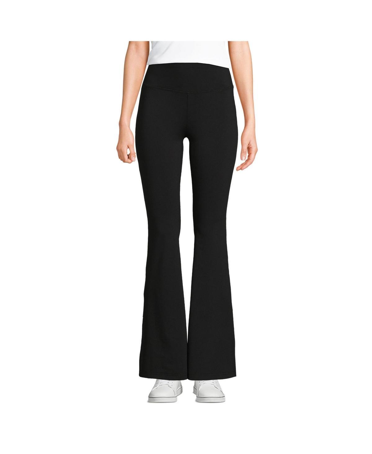 Womens Lands End Active High Impact High-Rise Slim Flare Pants Product Image