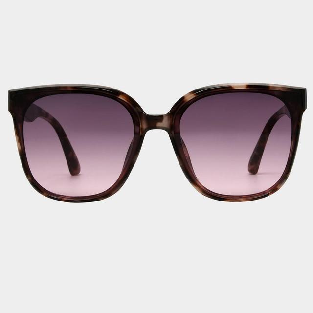 Womens Plastic Square Sunglasses with Gradient Lenses - Universal Thread Tortoise Product Image