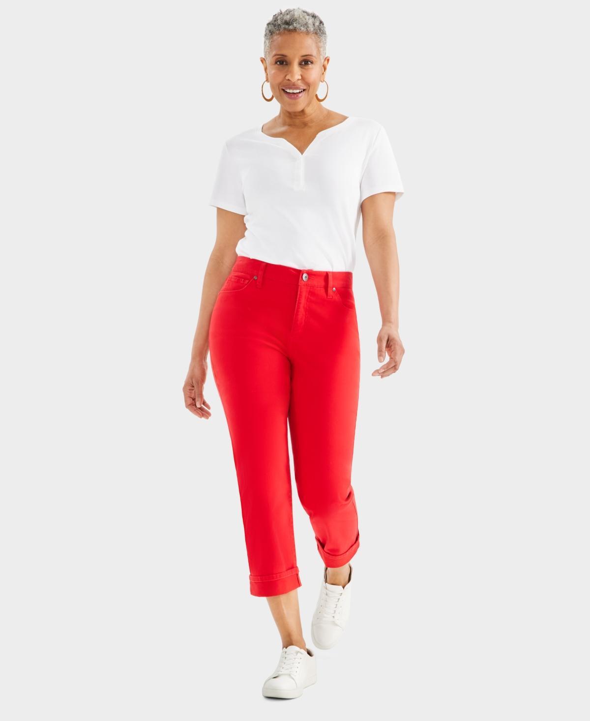 Women's Mid-Rise Curvy Capri Jeans, Created for Macy's Product Image