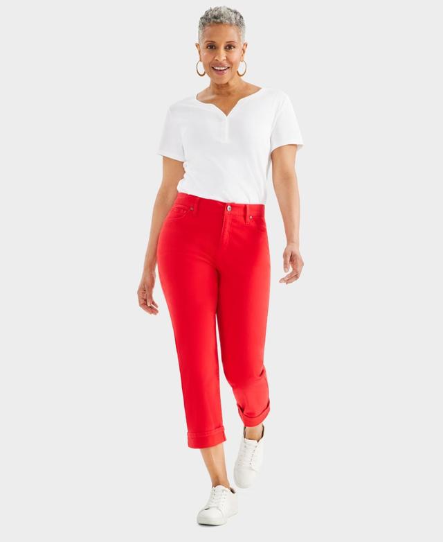 Style & Co Womens Mid-Rise Curvy Capri Jeans, Created for Macys Product Image