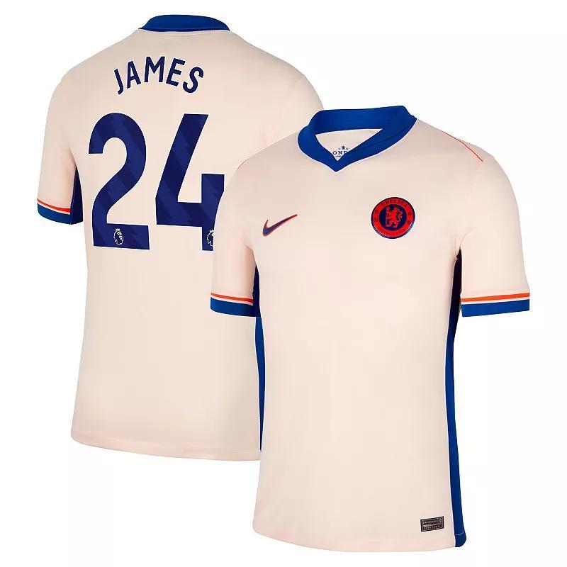 Mens Nike Reece James Orange Chelsea 2024/25 Away Replica Player Jersey Product Image