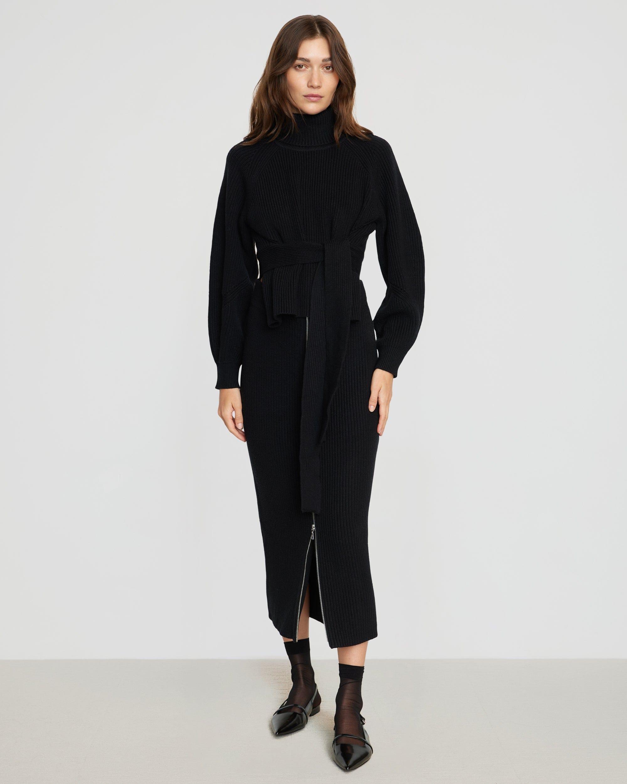 Hiwa Tie-Waist Turtleneck Sweater Product Image