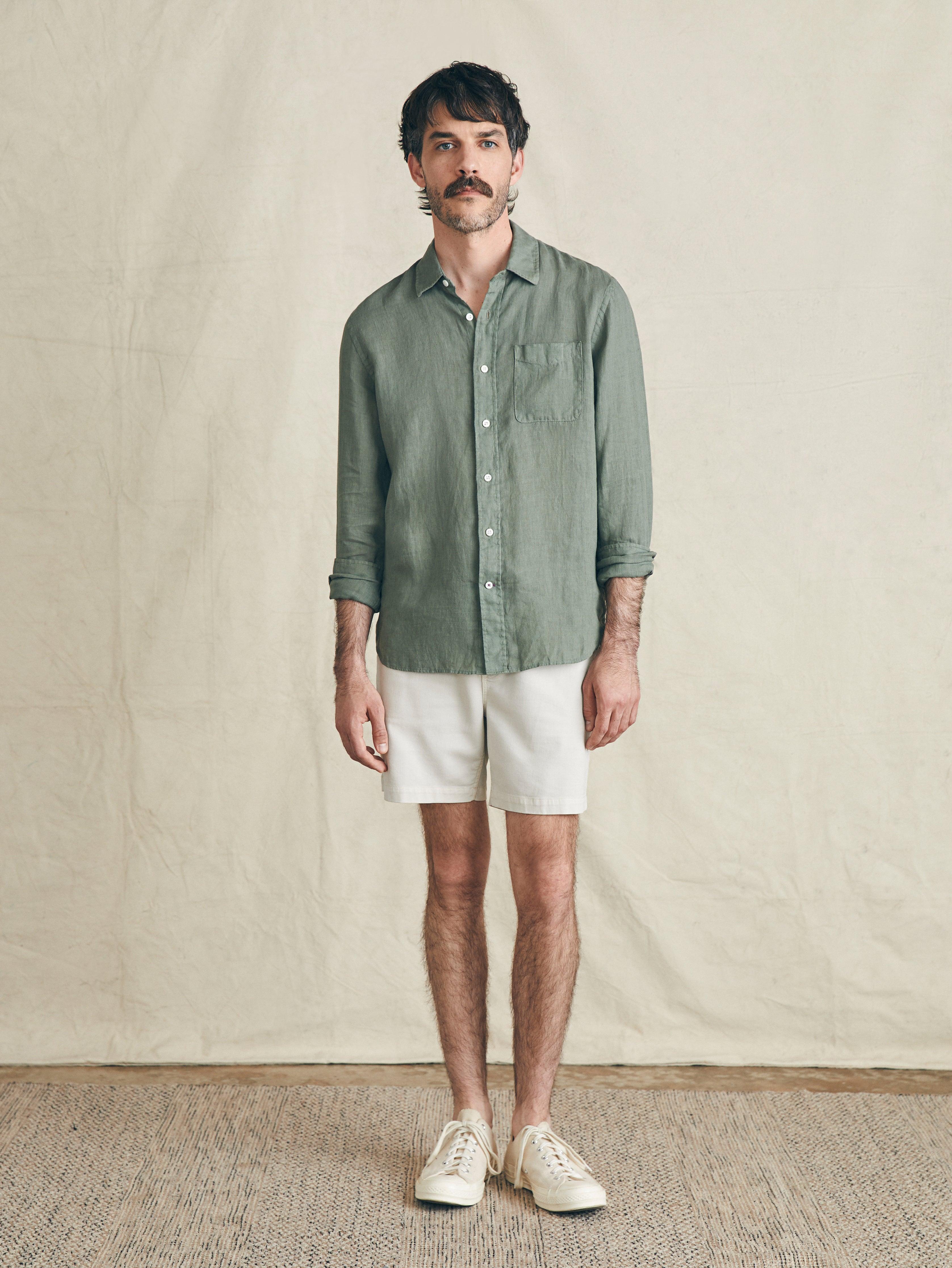 Laguna Linen Shirt - Desert Olive Male Product Image