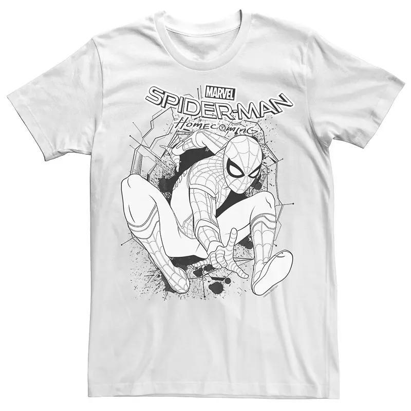 Mens Marvel Spider-Man Homecoming Tonal Web Out Graphic Tee Product Image