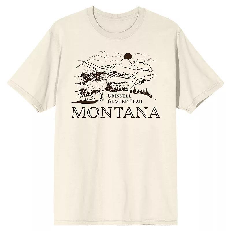 Mens Elevation 7573 Montana Graphic Tee Beige Product Image