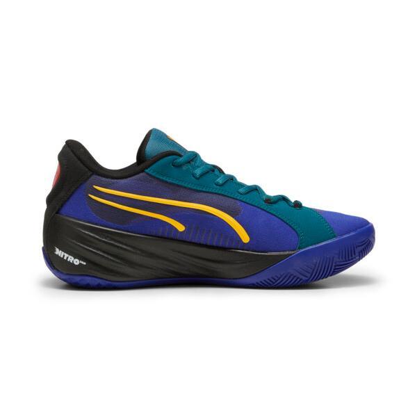 PUMA All-Pro NITROâ¢ Crowd Craze Men's Basketball Shoes in Lapis Lazuli/Cold Green/Black Product Image