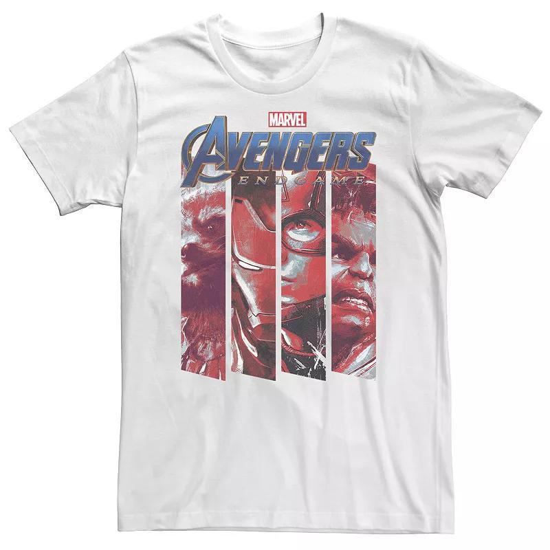 Big & Tall Marvel Avengers Endgame Red Tint Panels Tee, Mens Athletic Grey Product Image