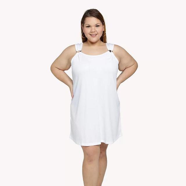 Plus Size Portocruz Ring Tank Mini Dress, Womens Product Image