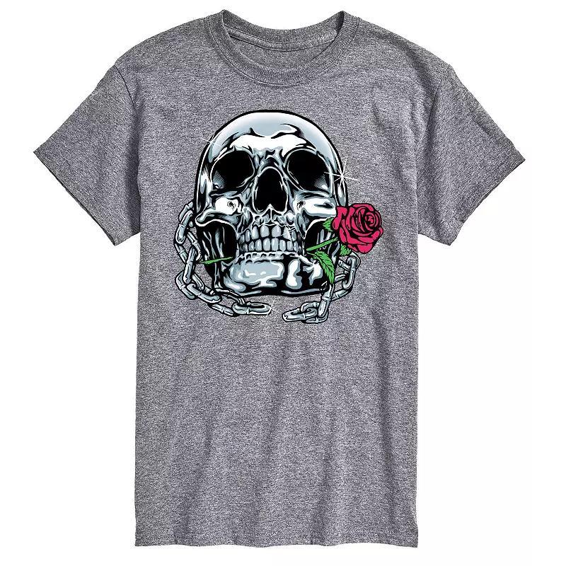 Big & Tall Shiny Skull Tee, Mens Product Image