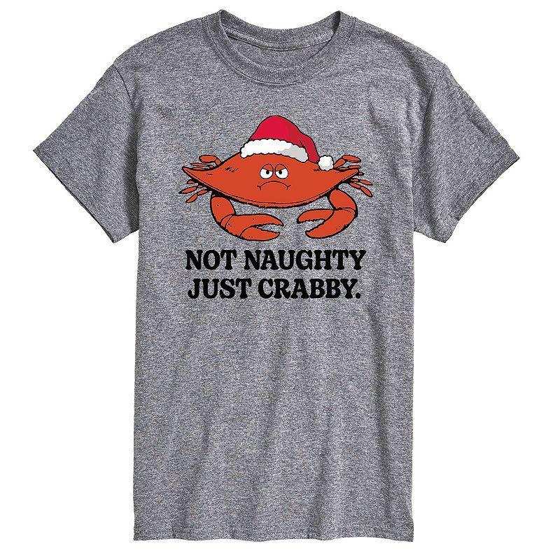 Big & Tall Not Naughty Just Crabby Graphic Tee, Mens Product Image