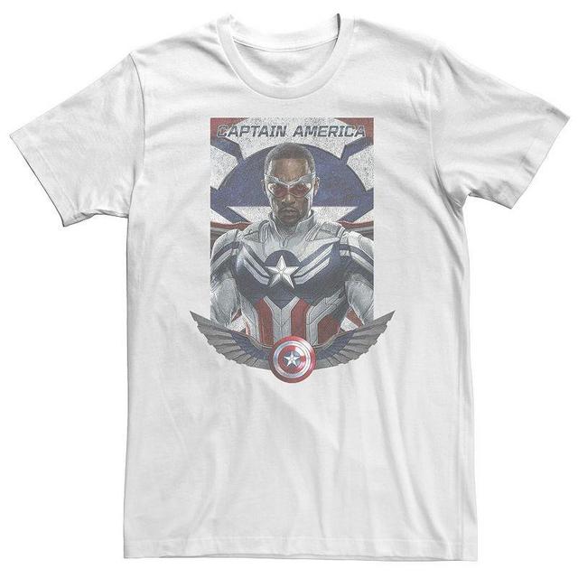 Big & Tall Marvel The Falcon And The Winter Soldier Captain America Wings Portrait Logo Tee, Mens Product Image