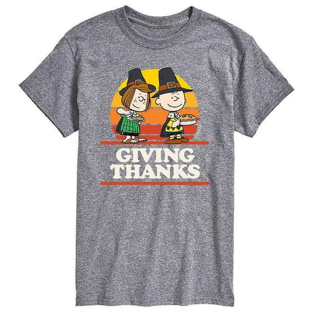 Mens Peanuts Giving Thanks Tee Med Grey Product Image