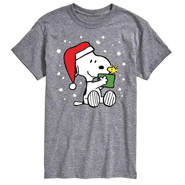 Mens Peanuts Snoopy Present Tee Med Grey Product Image