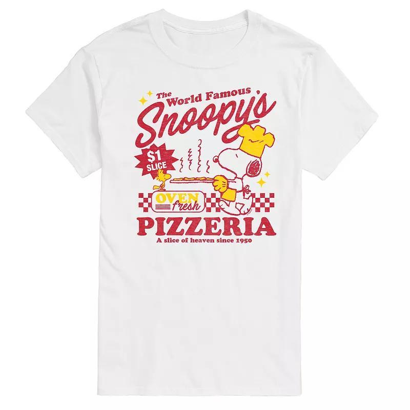 Big & Tall Peanuts Snoopys Pizzeria Graphic Tee, Mens Product Image