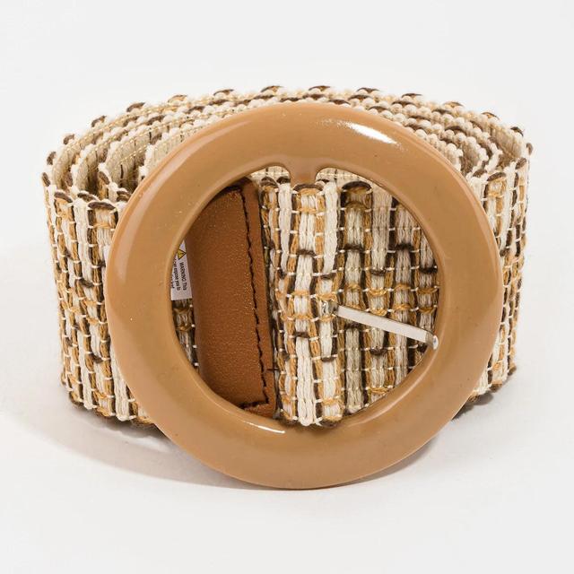 Round Buckle Braided Belt Product Image