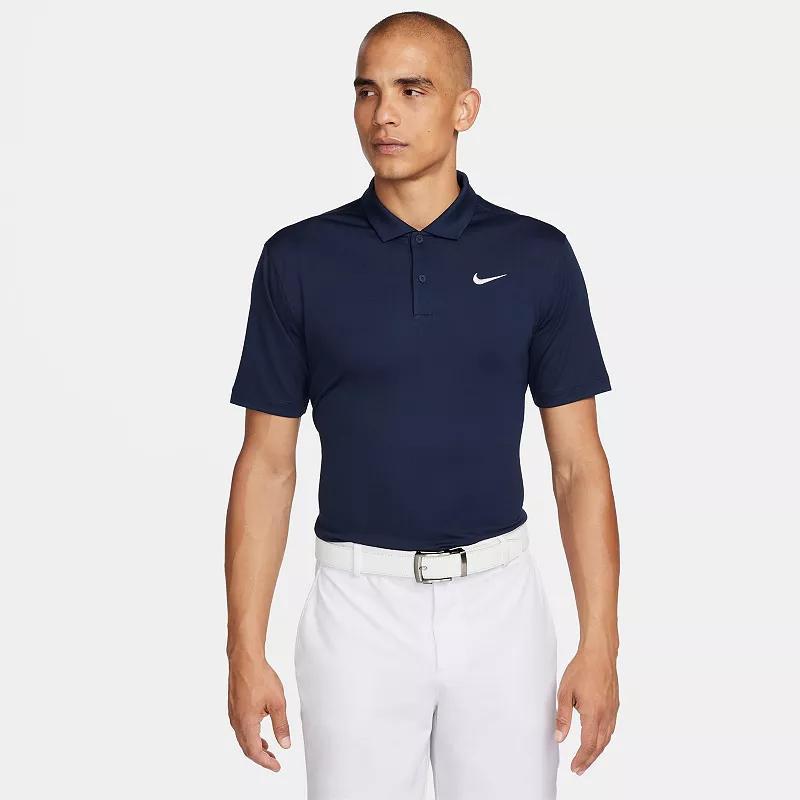 Mens Nike Solid Dri-FIT Golf Polo Red Crush Product Image