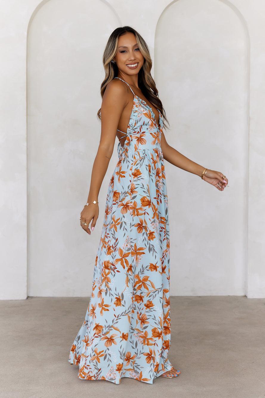 Whispers In The Garden Maxi Dress Mint Product Image