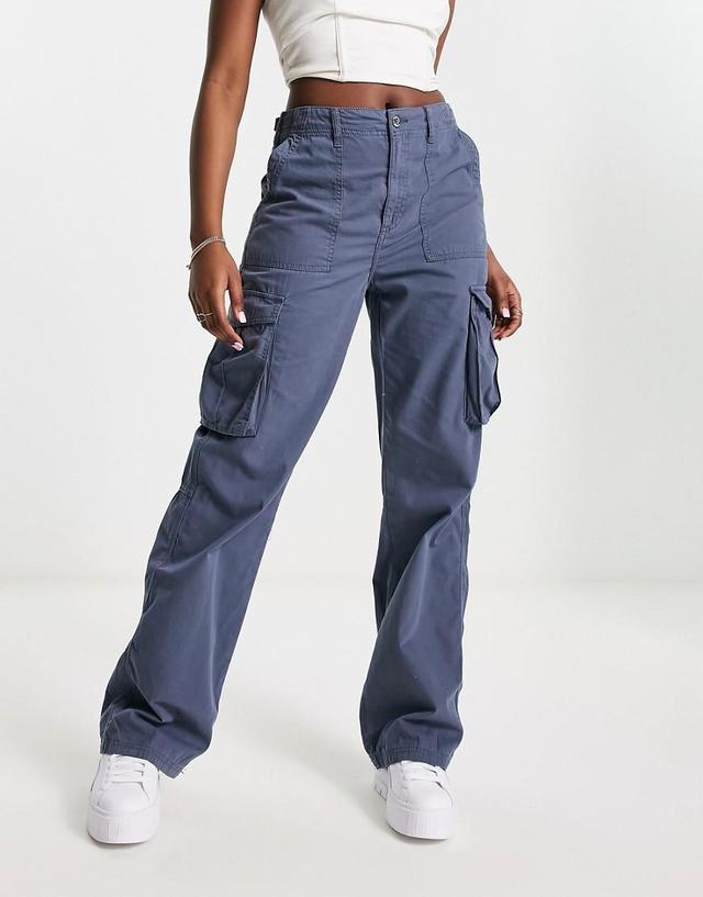 Bershka straight leg cargo pants Product Image