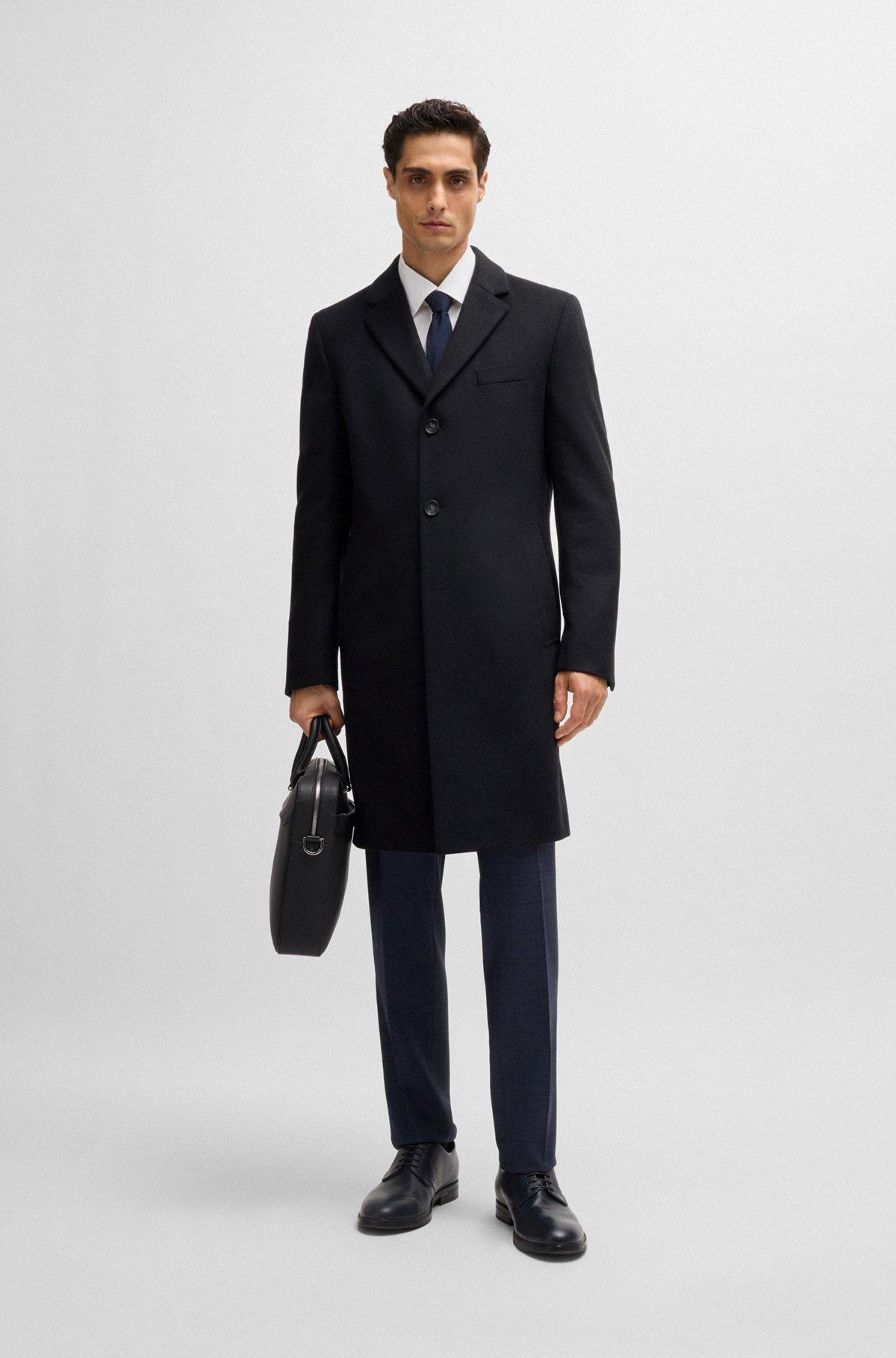 Slim-fit coat in wool and cashmere Product Image