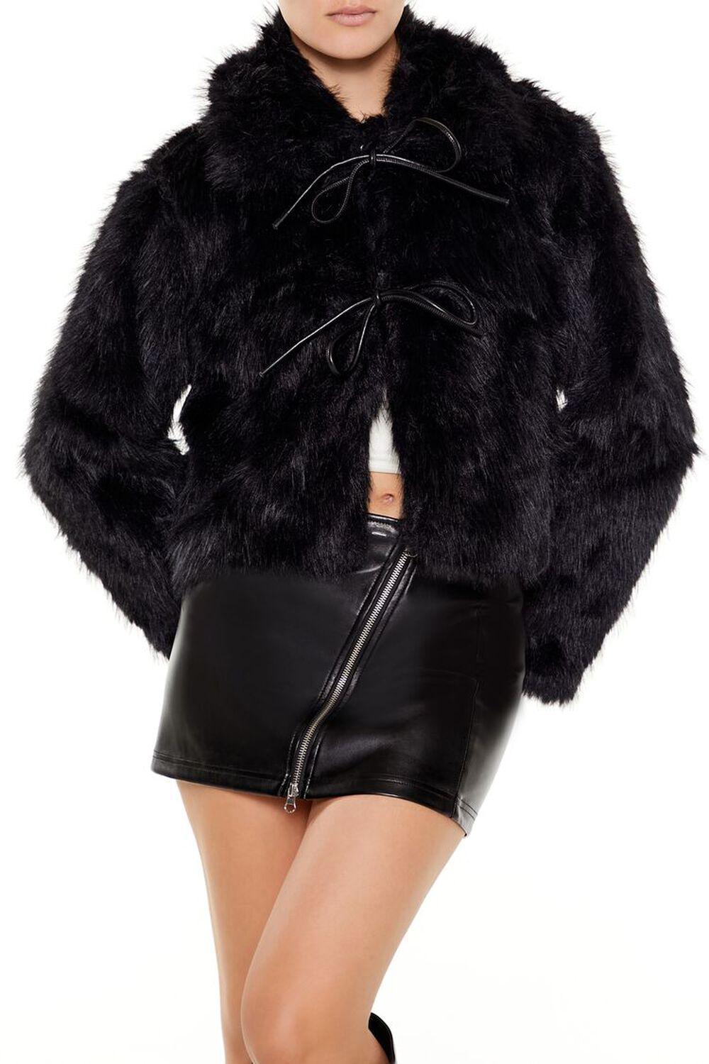 Faux Fur Tie-Front Coat | Forever 21 Product Image