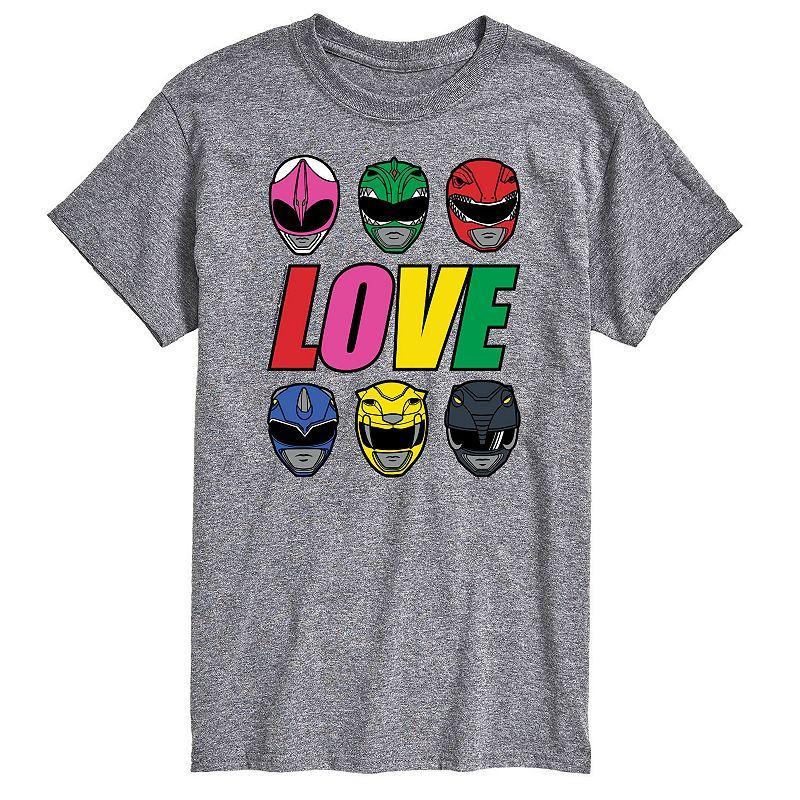 Mens Power Rangers Love Rainbow Graphic Tee Product Image