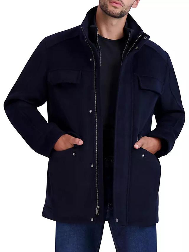 Melton Wool-Blend Multipocket Field Coat Product Image