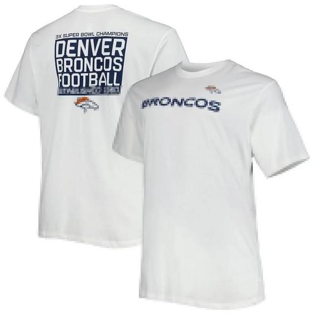 Mens Fanatics Branded White Denver Broncos Big & Tall Hometown Collection Hot Shot T-Shirt Product Image