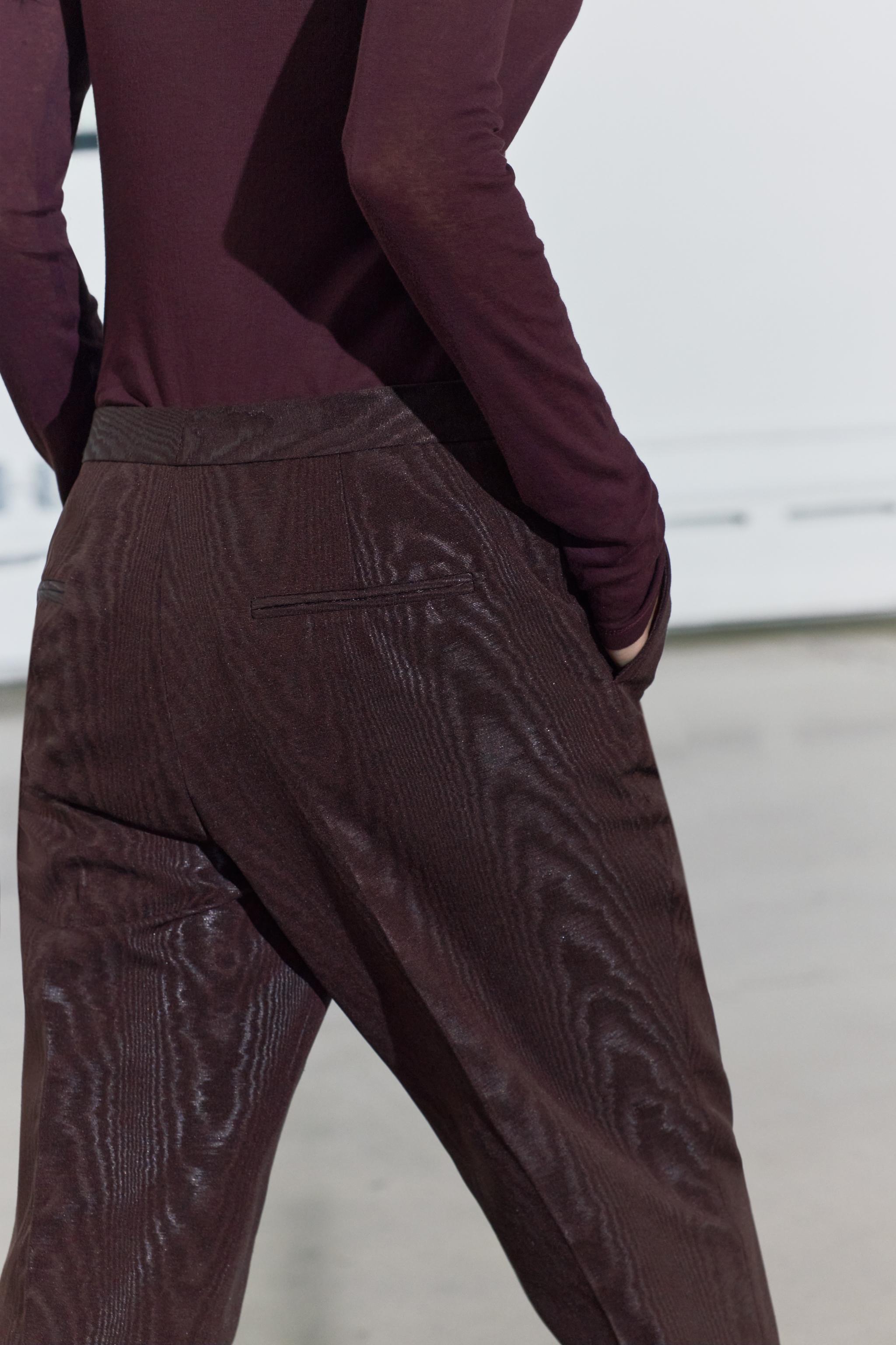 MOIRÉ EFFECT PANTS ZW COLLECTION Product Image