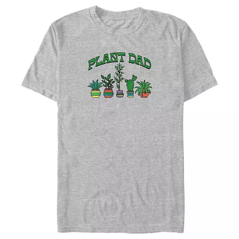 Big & Tall Plant Dad Flowerpots Graphic Tee, Mens Athletic Grey Product Image