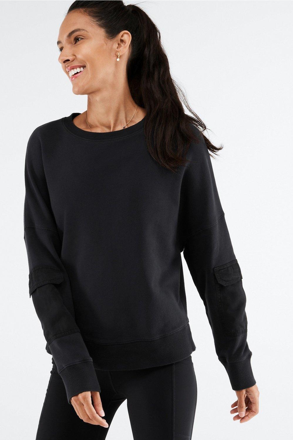 Fabletics Pearl Sweatshirt Womens black Size XXS Product Image