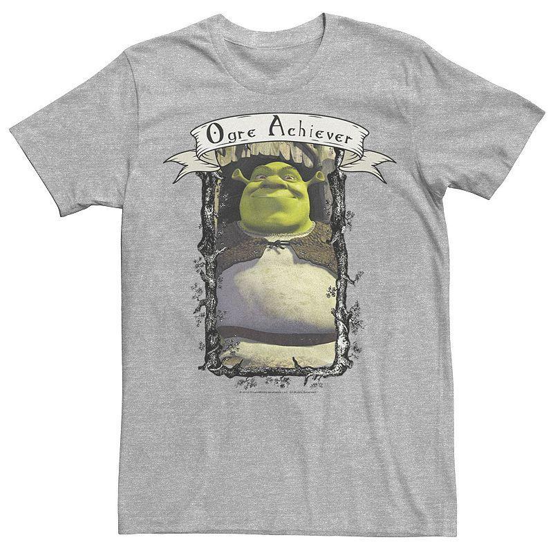 Mens Shrek Ogre Achiever Award Graphic Tee Athletic Grey Product Image